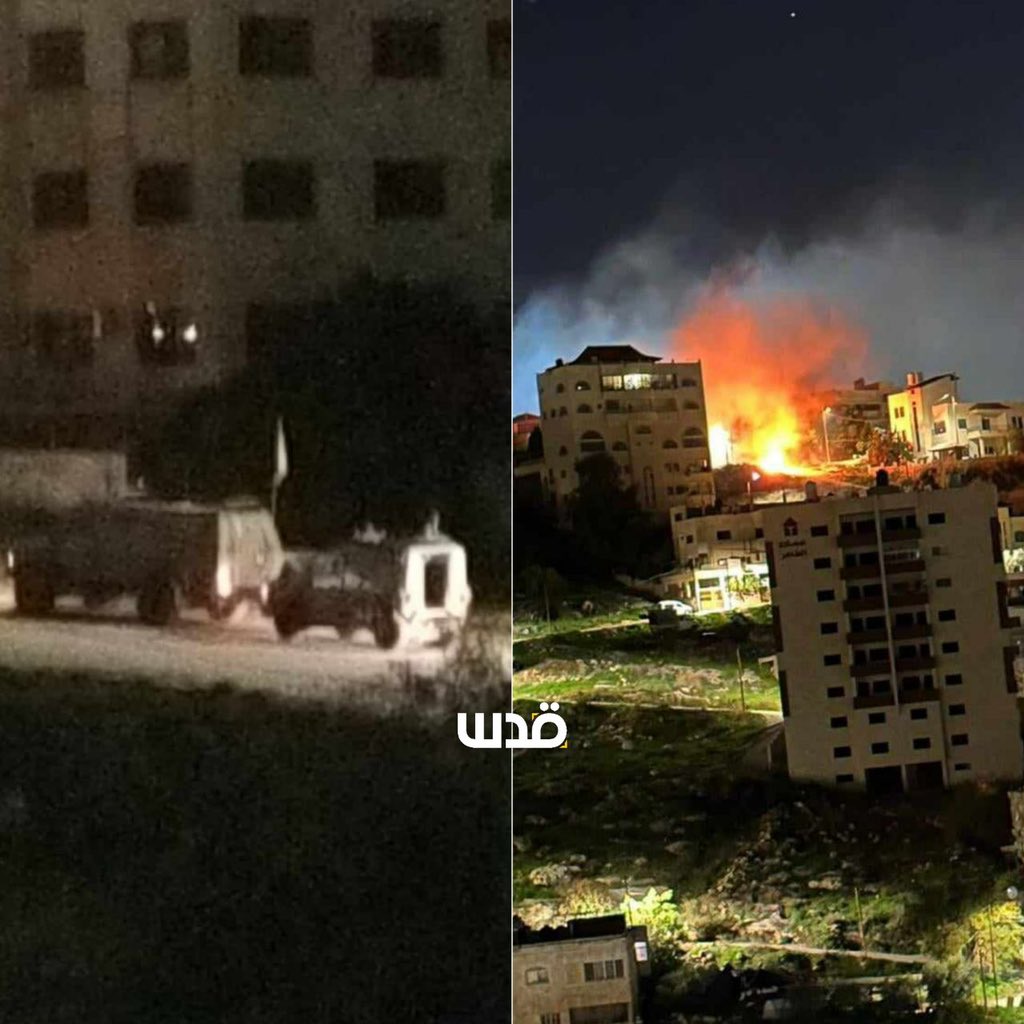  سحب آلية عسكرية لجيش الاحتلال بعد إعطابها جراء استهدافها بعبوة شديدة الانفجار في جنين